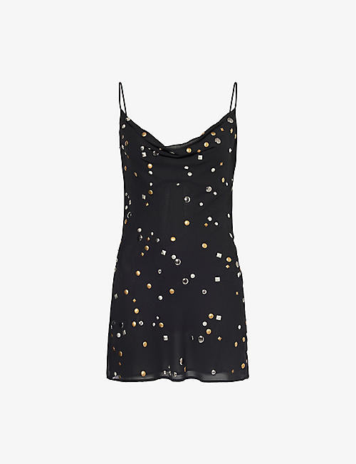 Mirage Studded Woven Mini Dress