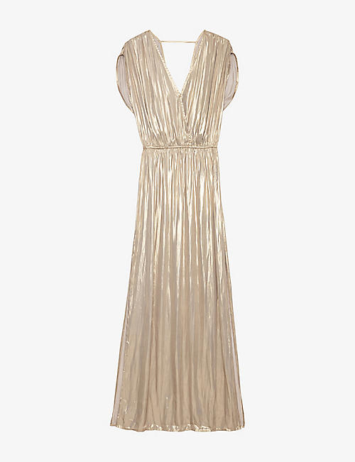 Ritmic Draped Satin Maxi Dress