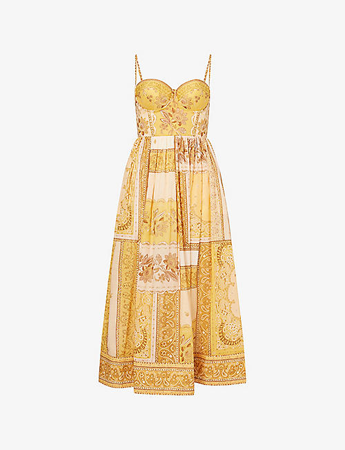 Lucky Corset Cotton Midi Dress