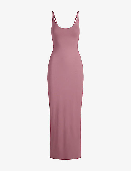 Smooth Layers Scoop-Neck Jersey Maxi Dress