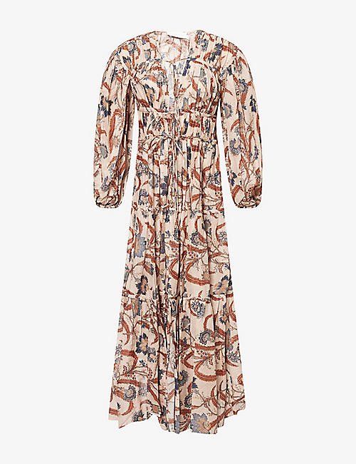 Ascension Floral-Print Cotton Maxi Dress
